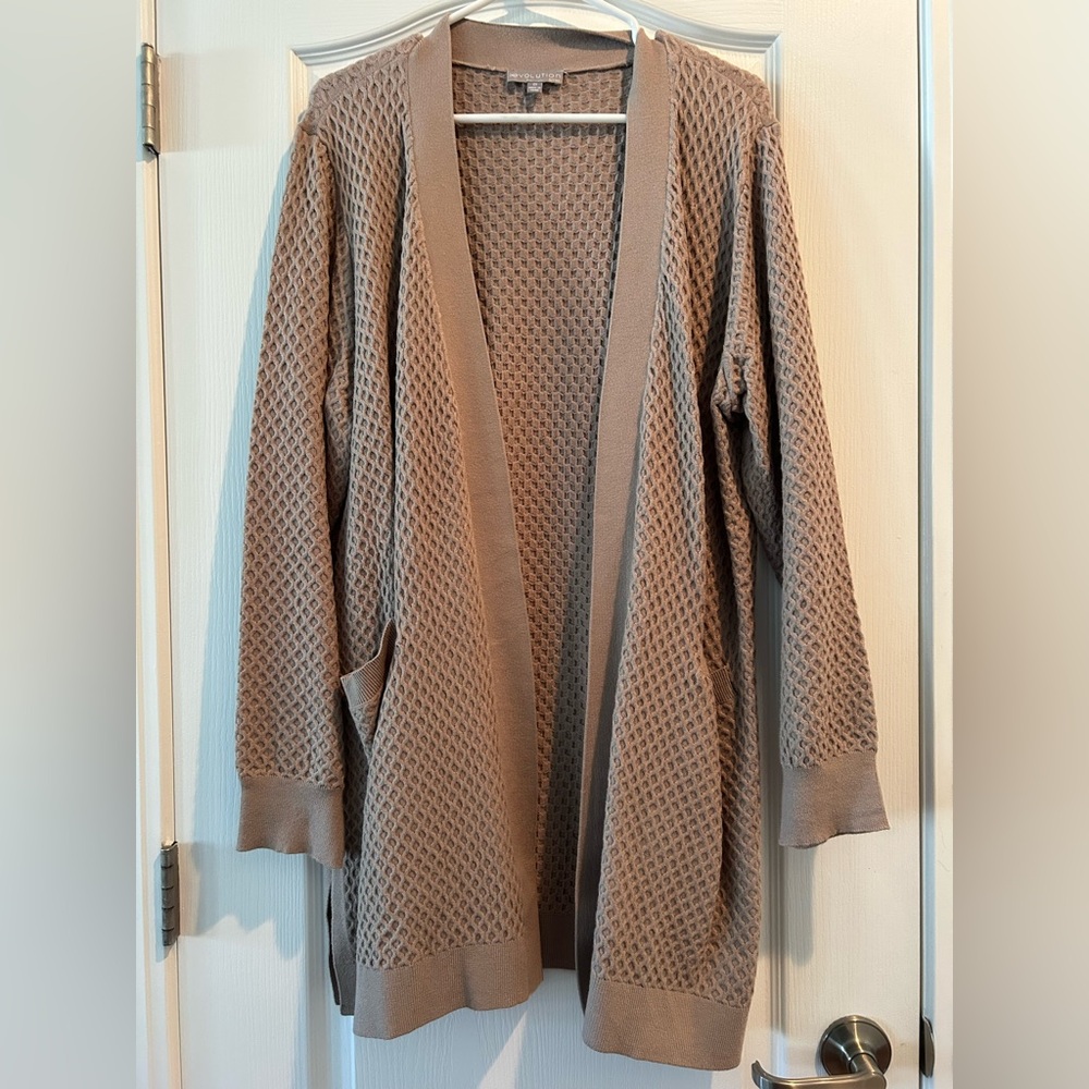 Evolution by Cyrus Conolly Textured Open Cardigan – Size 2X